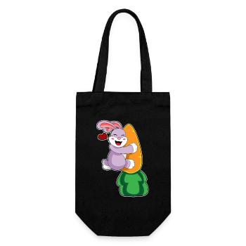 Bunny Carrot - Gift Bag for Bottles - black - Front