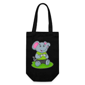 Elephant Gamer Controller - Gift Bag for Bottles - black - Front