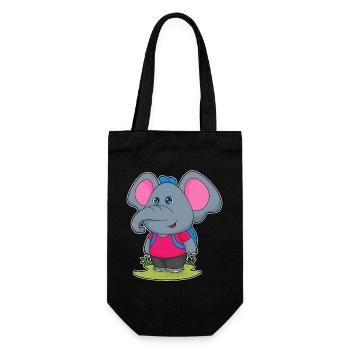 Elephant Student Backpack School - Gift Bag for Bottles - black - Front