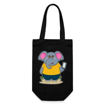 Elephant Smartphone - Gift Bag for Bottles - black - Front