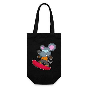 Mouse Snowboarder Snowboard - Sac à bouteille - noir - Devant