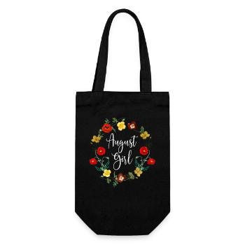 August Birthday Girl Poppy Flowers Leo Born In Aug - Gift Bag for Bottles - black - Front