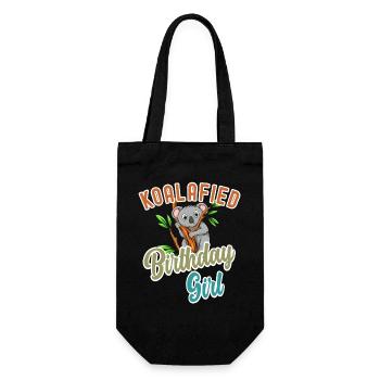 Koalafied Birthday Girls Qualified Pun Cute and Fu - Gift Bag for Bottles - black - Front