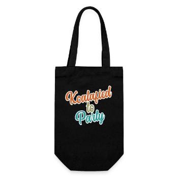 Koalafied to Party Qualified Pun Cute and Funny Ko - Gift Bag for Bottles - black - Front