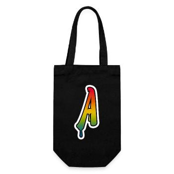Letter A Graffiti Lettering Alphabet Monogram Init - Gift Bag for Bottles - black - Front