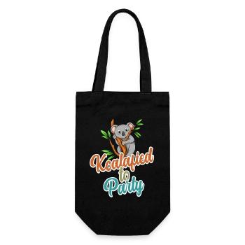 Koalafied to Party Qualified Pun Cute and Funny Ko - Gift Bag for Bottles - black - Front