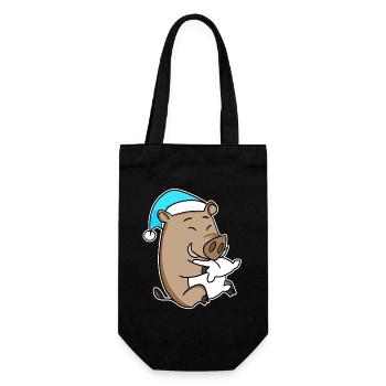 Wild Boar Baby Pig - Gift Bag for Bottles - black - Front