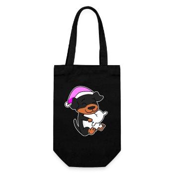 Chien de race Rottweiler - Sac à bouteille - noir - Devant