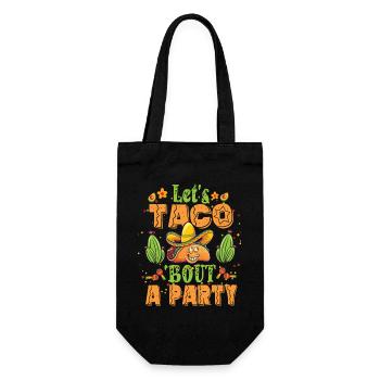Let's Taco Bout A Party Taco Birthday - Gift Bag for Bottles - black - Front