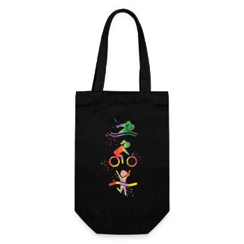 Watercolors Women Triathlon - Gift Bag for Bottles - black - Front