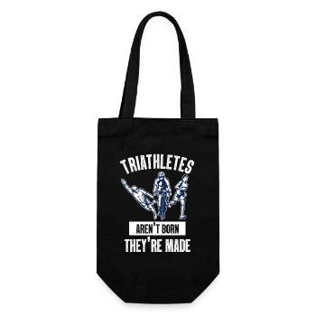 Triathletes Aren't Born They're Made - Gift Bag for Bottles - black - Front