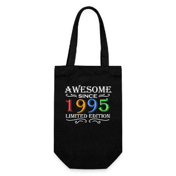 1995 - Born 1995 - Gift Bag for Bottles - black - Front