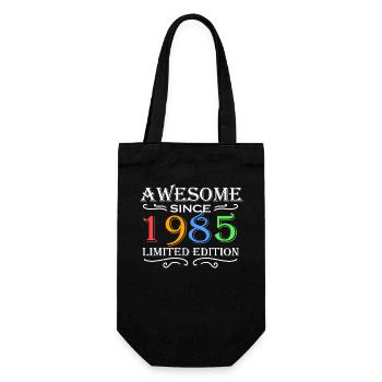 1985 - Born 1985 - Gift Bag for Bottles - black - Front