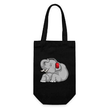Elephant Headphones Music - Gift Bag for Bottles - black - Front