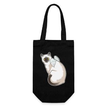Cat Angel Wings - Gift Bag for Bottles - black - Front