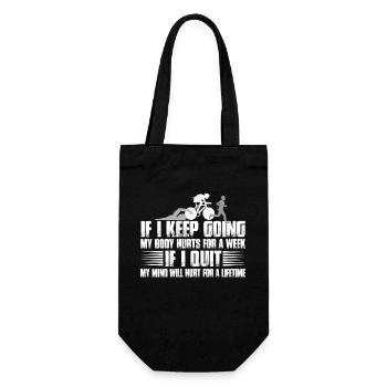 If I Keep Going My Body Hurts For A Week - Geschenkbeutel für Flaschen - Schwarz - Vorne
