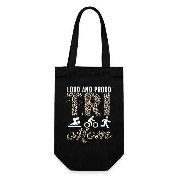 Laute Und Stolze Tri Mom Triathletin - Geschenkbeutel für Flaschen - Schwarz - Vorne