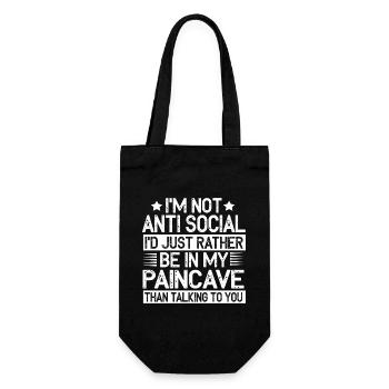 I'm Not Antisocial Paincave Triathlon - Geschenkbeutel für Flaschen - Schwarz - Vorne