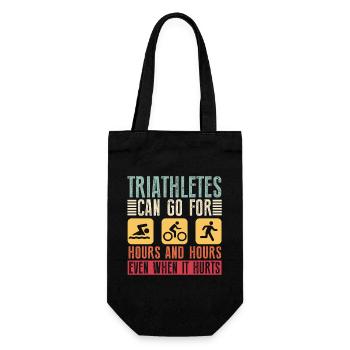 Triathletes can do triathlon for hours - Gift Bag for Bottles - black - Front