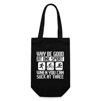 Why triathlon is good in a sport - Gift Bag for Bottles - black - Front