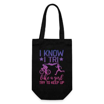 Je sais que j’aime un triathlon de fille - Sac à bouteille - noir - Devant