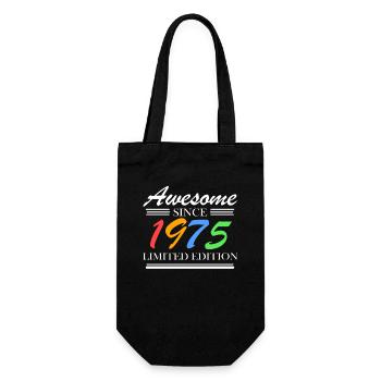1975 - Fantastic since 1975 - Born in 1975 - Gift Bag for Bottles - black - Front