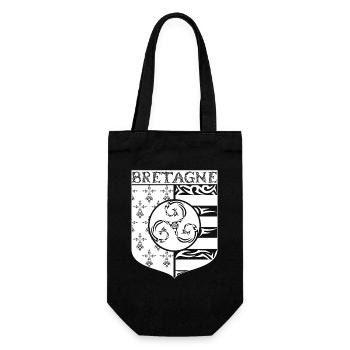 Bretagne Blason Gwenn Ha Du Tribal Triskèle - Sac à bouteille - noir - Devant