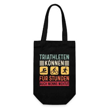 Triathleten können Für Stunden Triathlon - Geschenkbeutel für Flaschen - Schwarz - Vorne