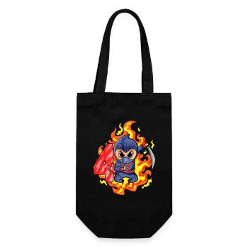 4. Geburtstag Junge 4 Jahre alt Ninja - Geschenkbeutel für Flaschen - Schwarz - Vorne