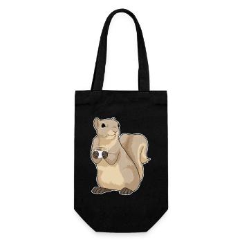 Squirrel Coffee Cup - Gift Bag for Bottles - black - Front