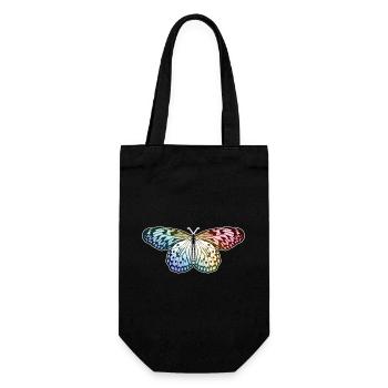 Butterfly Rainbow - Gift Bag for Bottles - black - Front