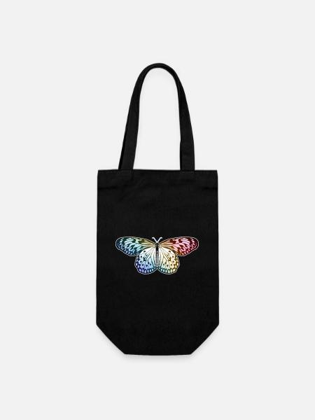 Schmetterling Regenbogen - Gavepose til flasker - sort