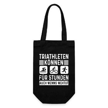 Triathleten können Für Stunden Triathlon - Geschenkbeutel für Flaschen - Schwarz - Vorne