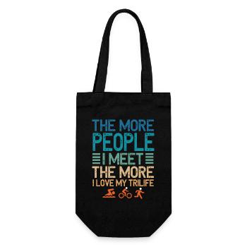 The More People I Meet Trilife - Gift Bag for Bottles - black - Front