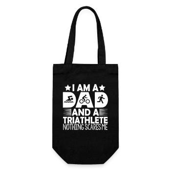 I'm A Dad And A Triathlete Nothing - Gift Bag for Bottles - black - Front