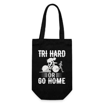 Tri Hard Or Go Home Triathlon - Gift Bag for Bottles - black - Front