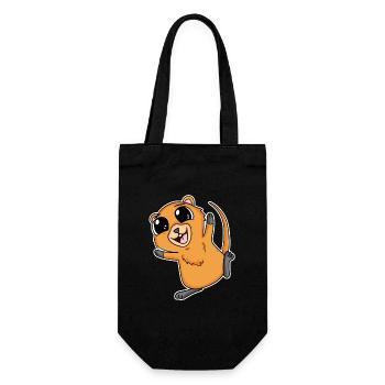 Quokka - Geschenkbeutel für Flaschen - Schwarz - Vorne