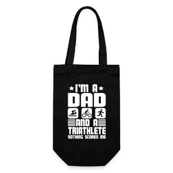 I'm A Dad And A Triathlete Nothing - Gift Bag for Bottles - black - Front