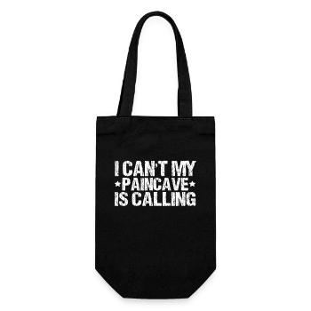 I Can't My Paincave Is Calling Triathlon - Gift Bag for Bottles - black - Front