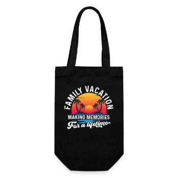 Family Vacation Making Memories Together - Gift Bag for Bottles - black - Front