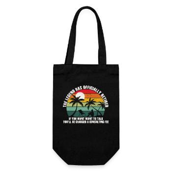 The legend is officially retired retirement - Gift Bag for Bottles - black - Front