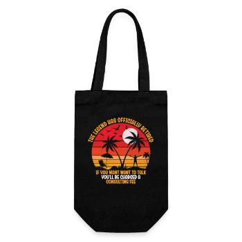 The legend is officially retired - Gift Bag for Bottles - black - Front