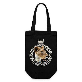 Viking lioness - Gift Bag for Bottles - black - Front