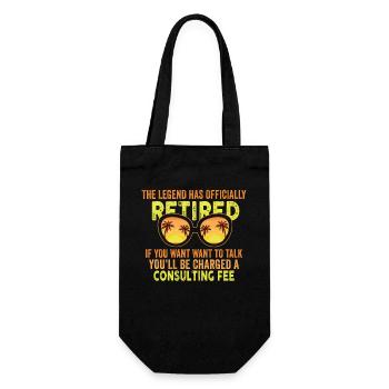 The legend is officially retired - Gift Bag for Bottles - black - Front