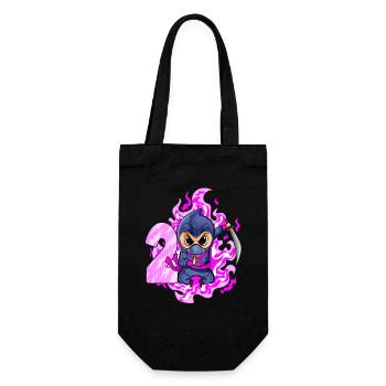2. Geburtstag Mädchen 2 Jahre alt Ninja - Geschenkbeutel für Flaschen - Schwarz - Vorne