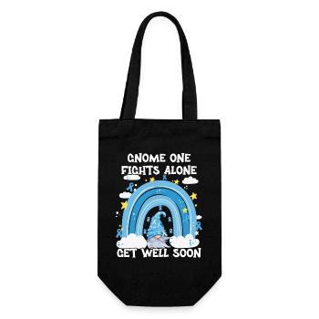 Gnome One Fights Alone Prostate Cancer - Gift Bag for Bottles - black - Front