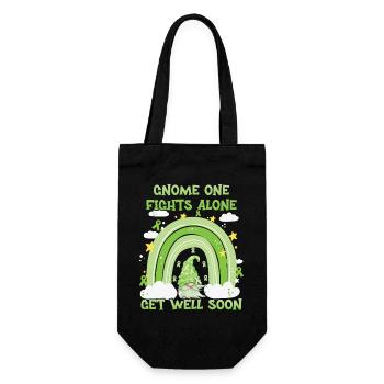 Gnome One Fights Alone Non Hodgkin - Gift Bag for Bottles - black - Front