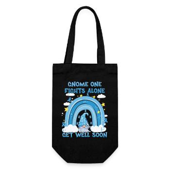 Gnome One Fights Alone Prostate Cancer - Gift Bag for Bottles - black - Front