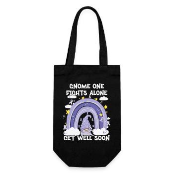 Gnome One Fights Alone Stomach Cancer - Gift Bag for Bottles - black - Front