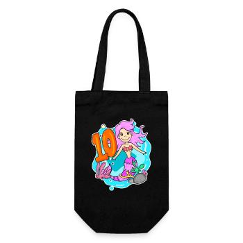 Fille de 10 ans sirène de 10 ans - Sac à bouteille - noir - Devant